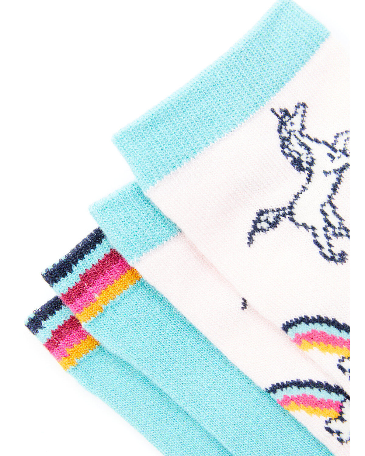 Shyanne Girls' Rainbow Crew Socks - 2 Pack