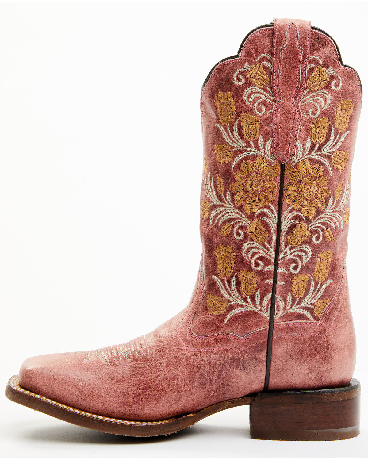 Dan Post Women's Athena Floral Embroidered Western Performance Boots - Broad Square Toe