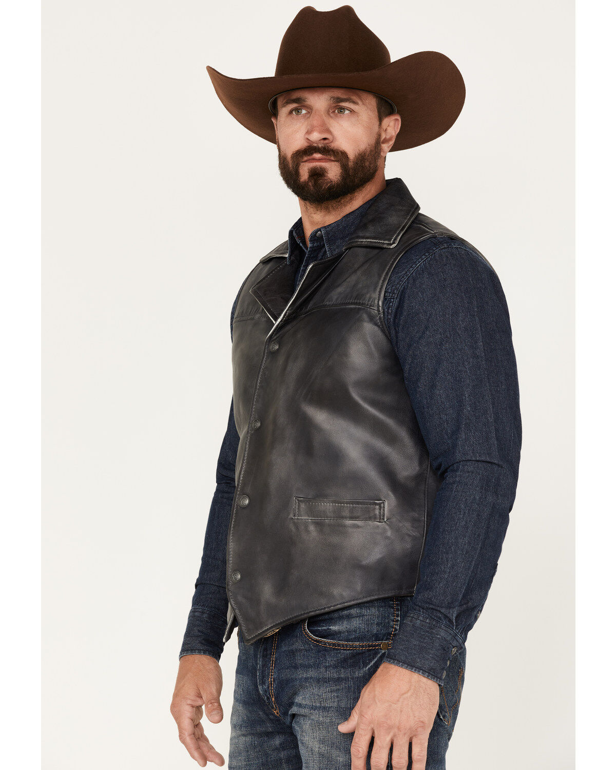 Cripple Creek Men's Snap-Front Moto Vest