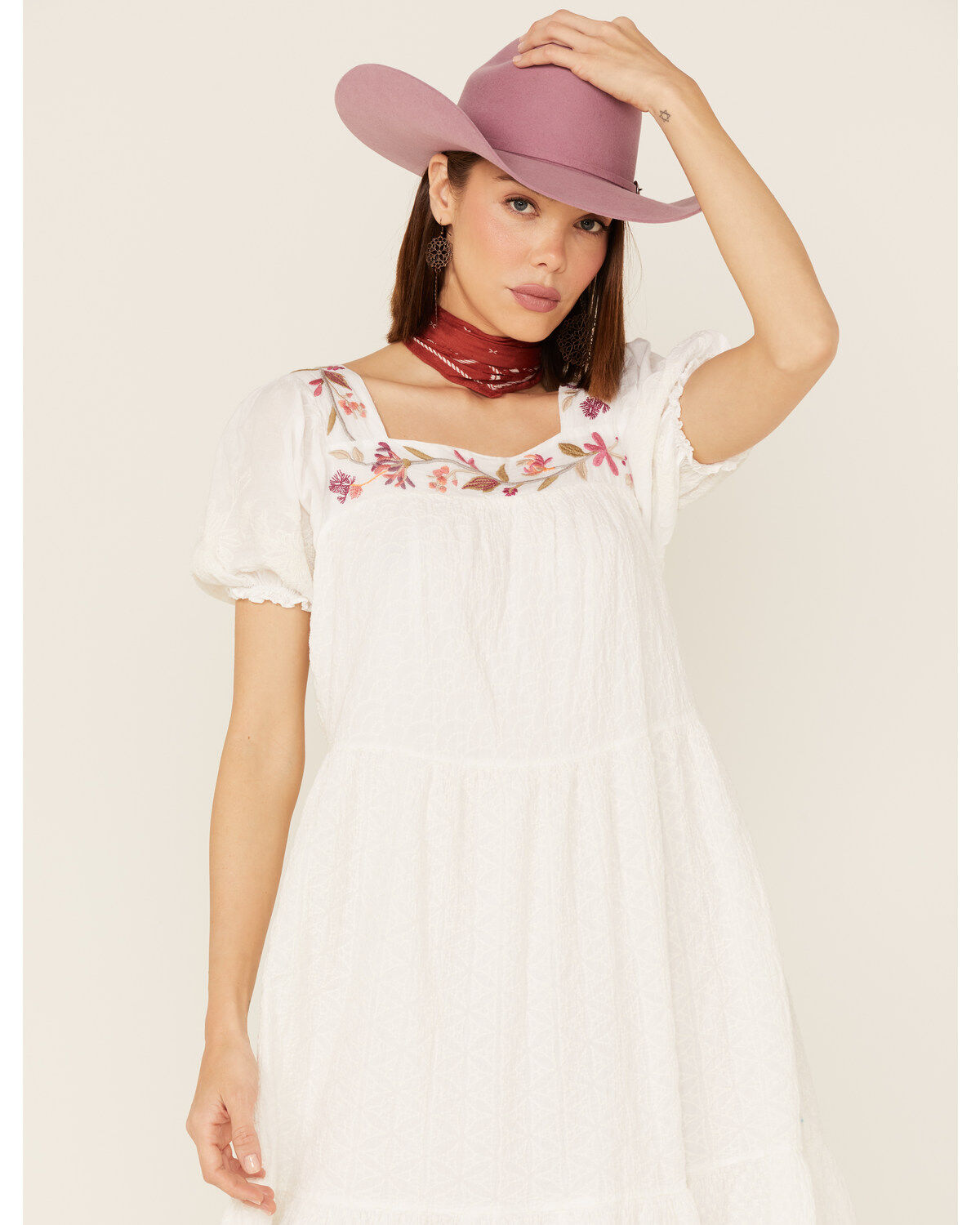 Johnny Was Women's Viviana Embroidered Midi Dress