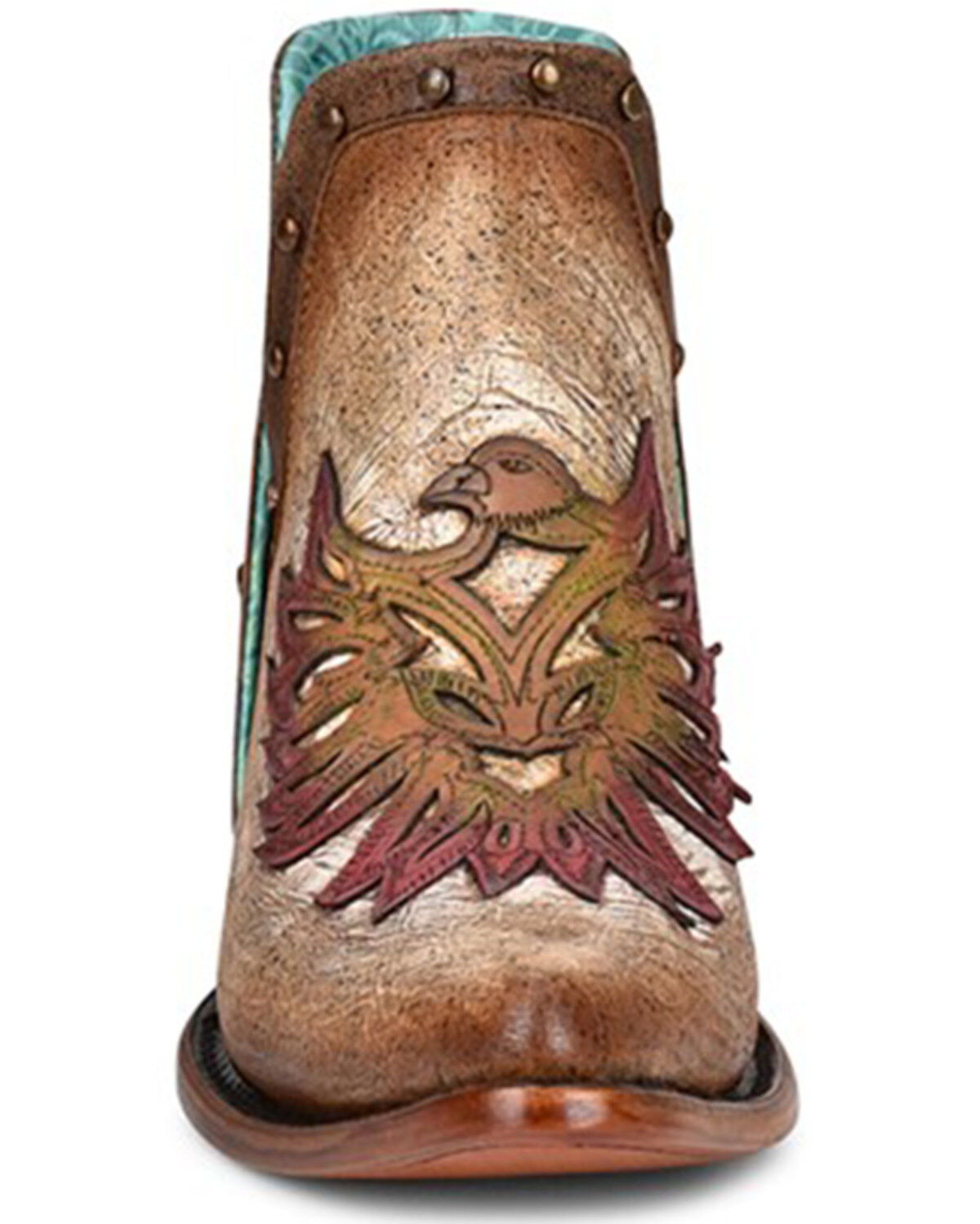 Corral Women's Overlay and Studded Fashion Booties - Round Toe