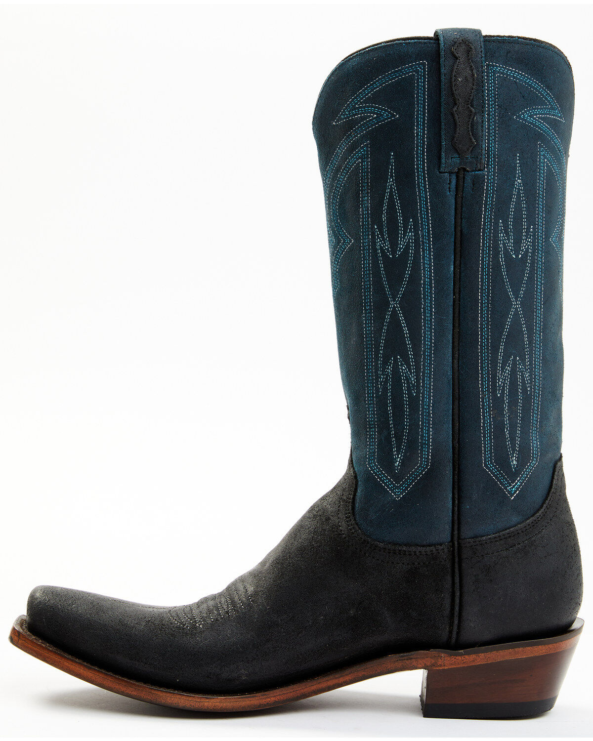Lucchese Men's Two-Tone Roughout Western Boots - Square Toe