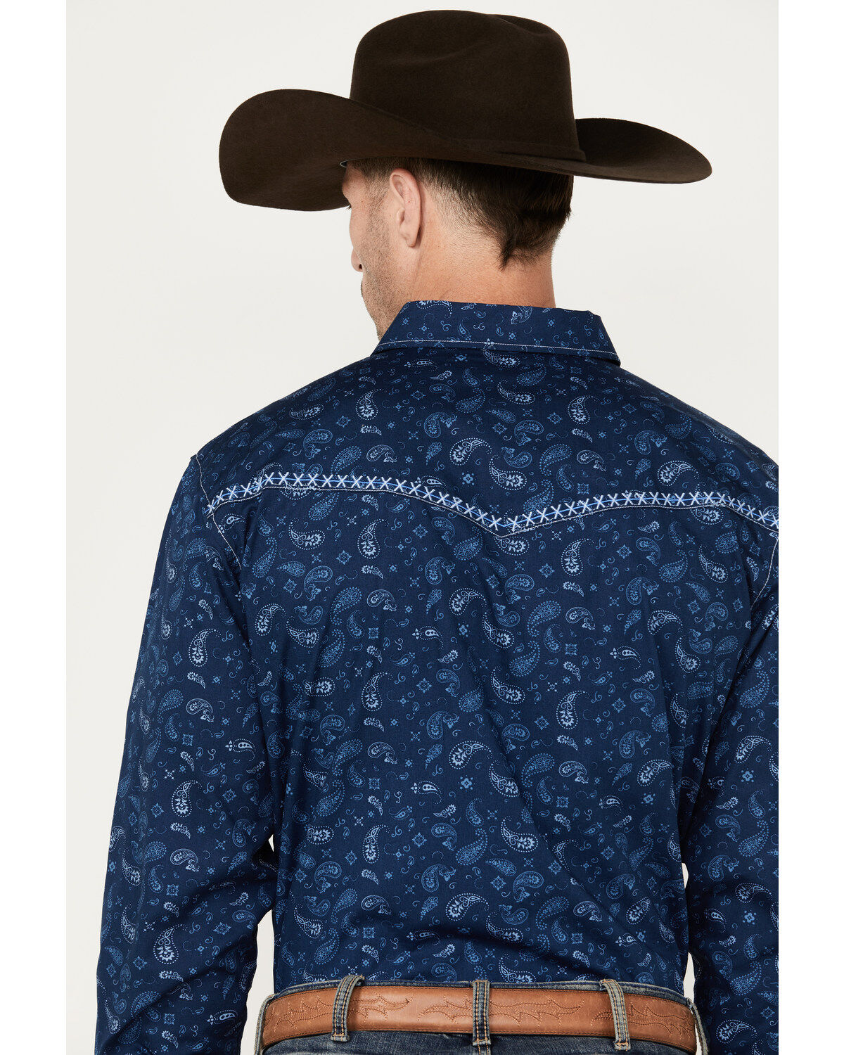 Cowboy Hardware Men's Roman Paisley Print Long Sleeve Western Snap Shirt