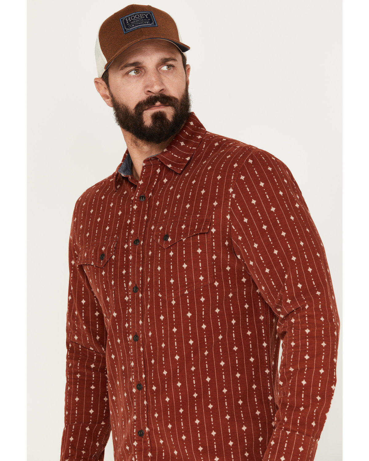 Pendleton Men's Corduroy Long Sleeve Western Snap Shirt