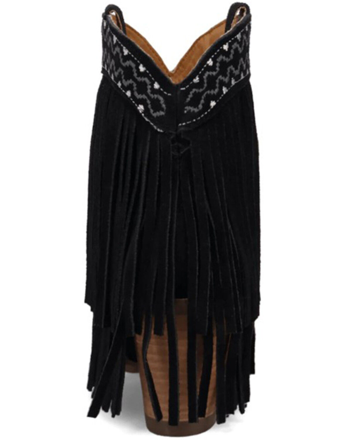 Dingo Women's Tapadero Suede Fringe Western Booties - Round Toe