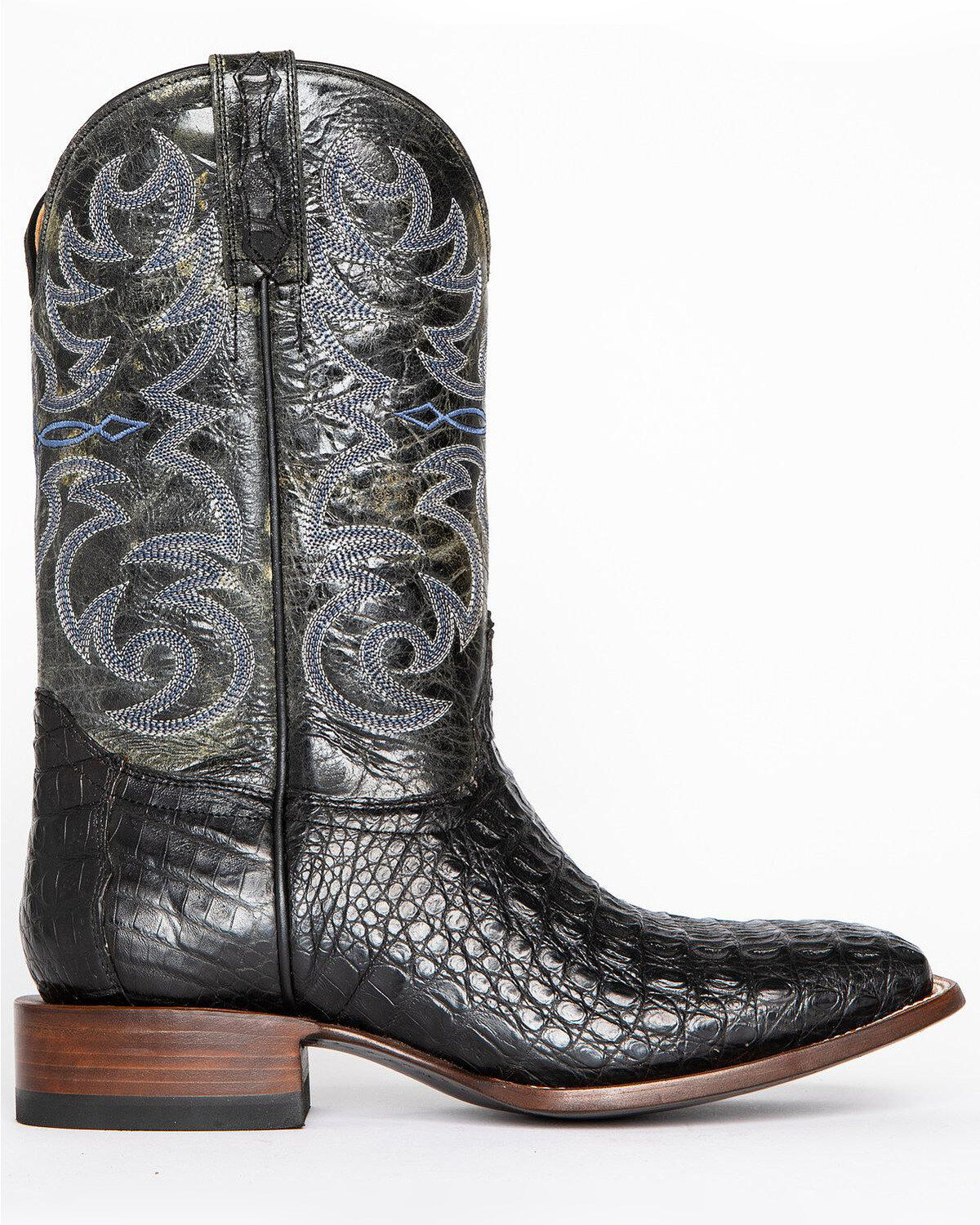 Cody James Men's Caiman Embroidered Exotic Boots - Broad Square Toe