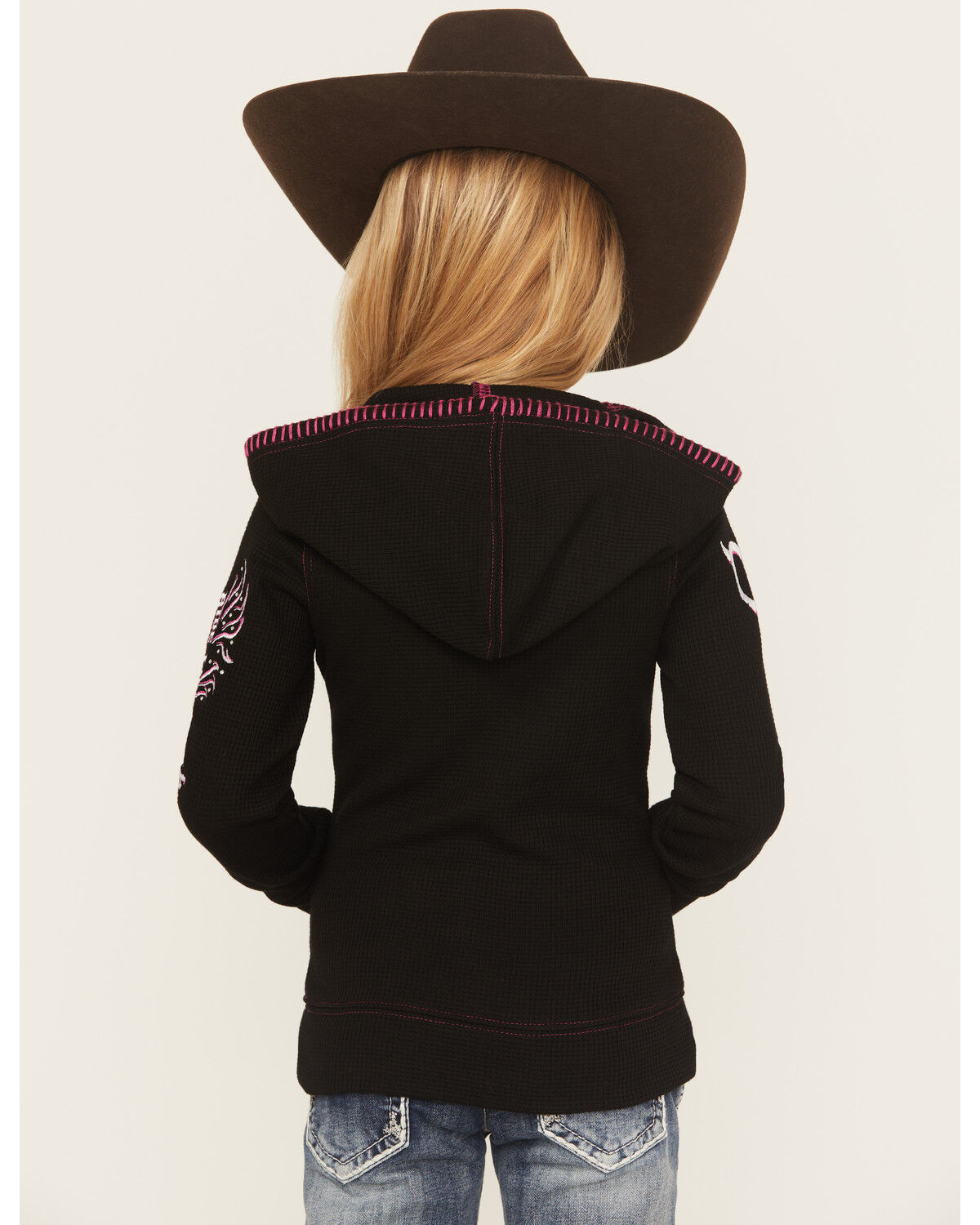 Cowgirl Hardware Girls' Blaze Horse Thermal Hoodie