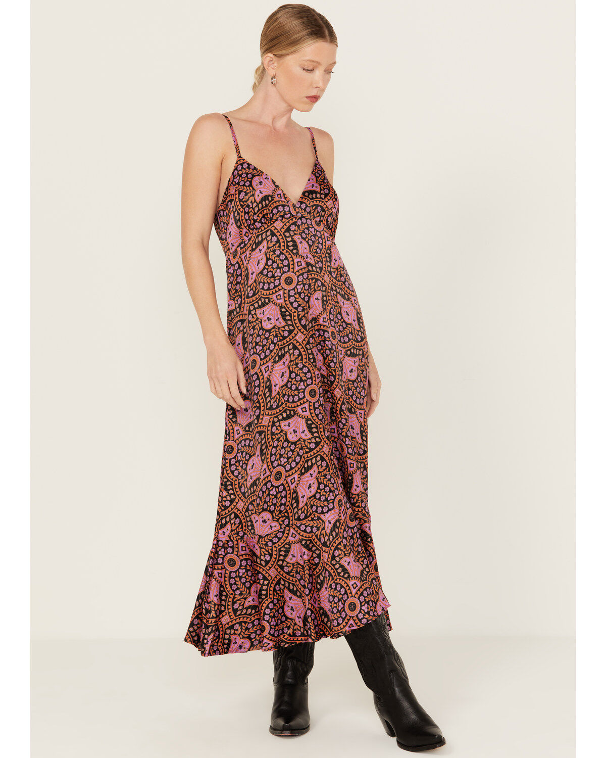 Jen's Pirate Booty Women's Cassia Print Slip Midi Dress