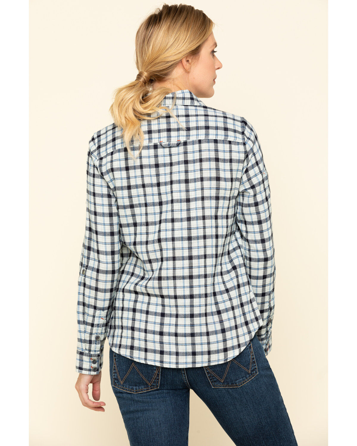 Dovetail Workwear Women's Plaid Print Long Sleeve Button Down Givens Work Shirt