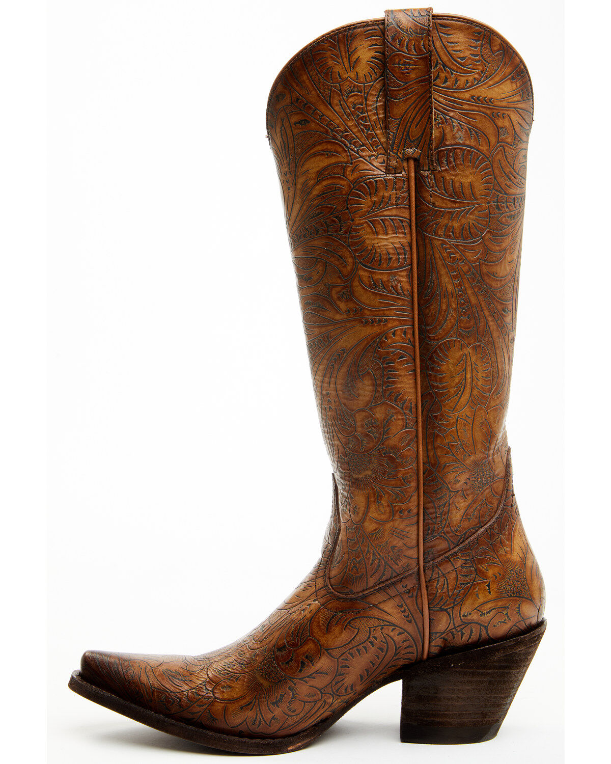 Shyanne Women's Eden Tooled Tall Western Boots - Snip Toe
