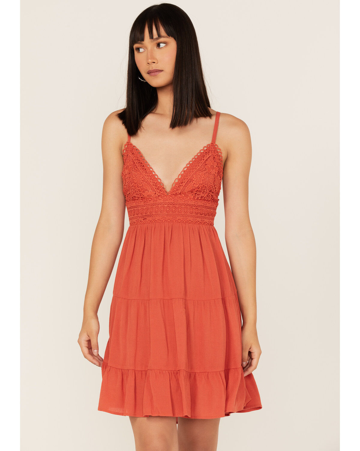 Tempted Women's Crochet Top Sleeveless Mini Dress