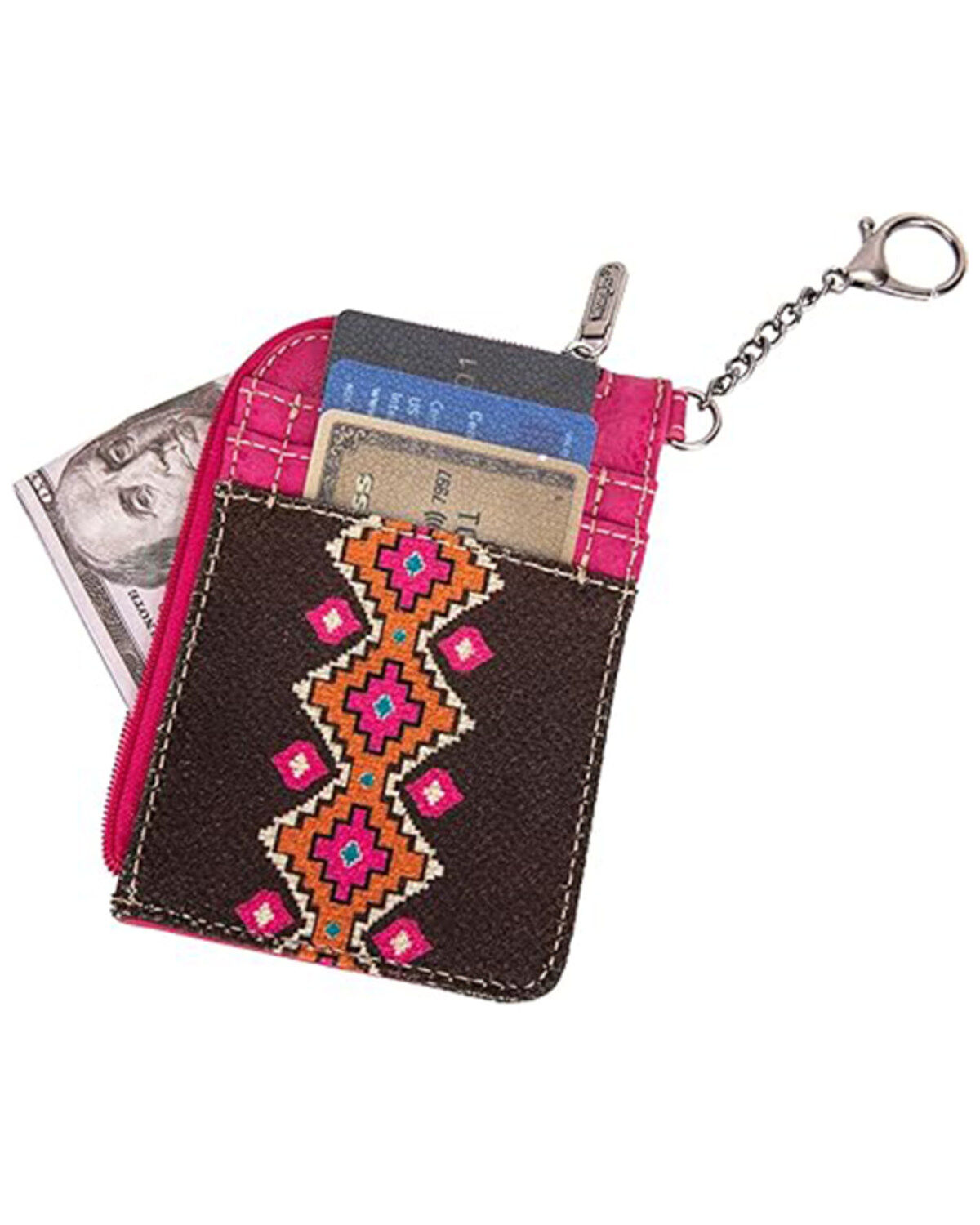 Wrangler Women's Southwestern Print Keychain Wallet