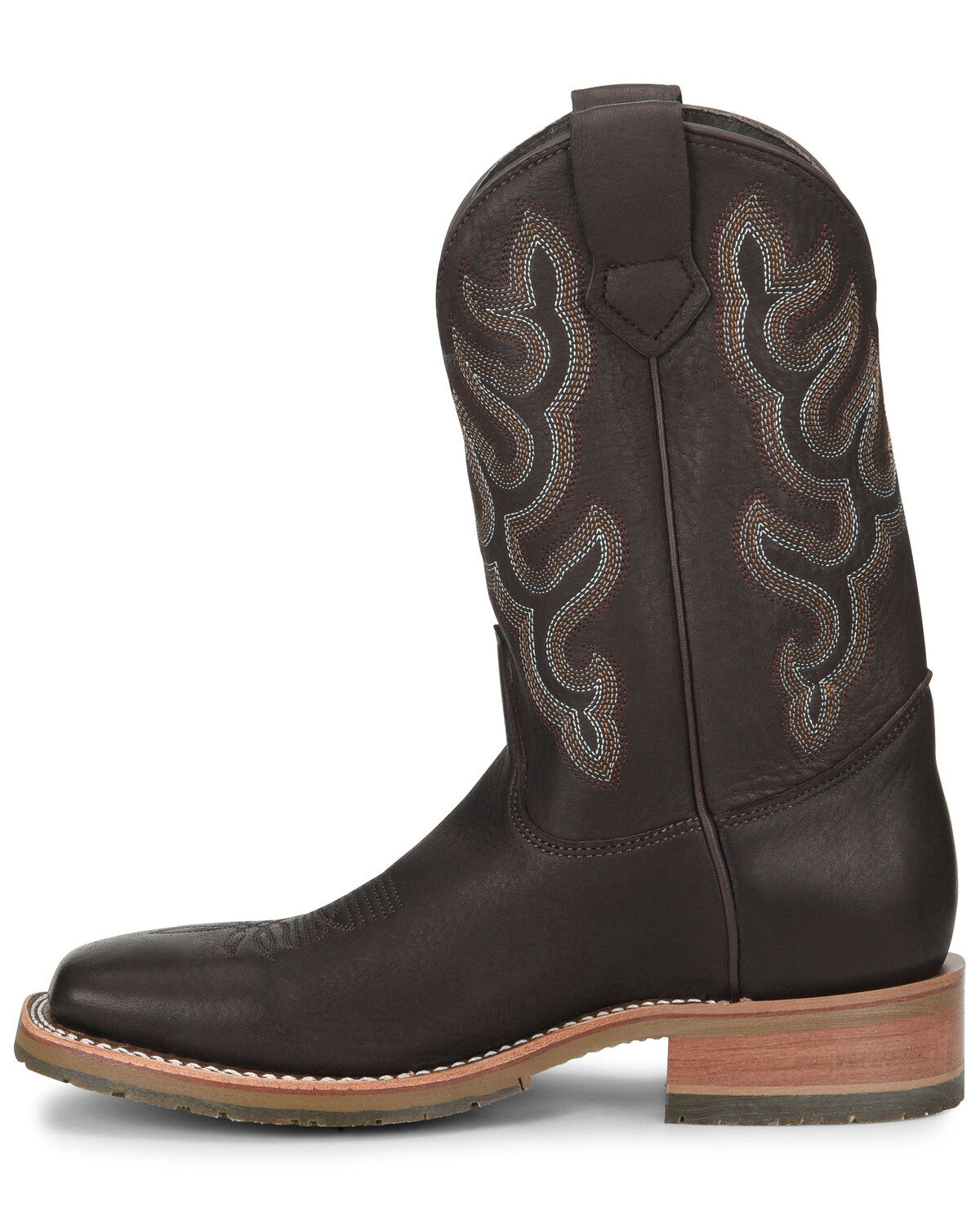 Double H Men's Dark Brown Elk Western Boots - Broad Square Toe