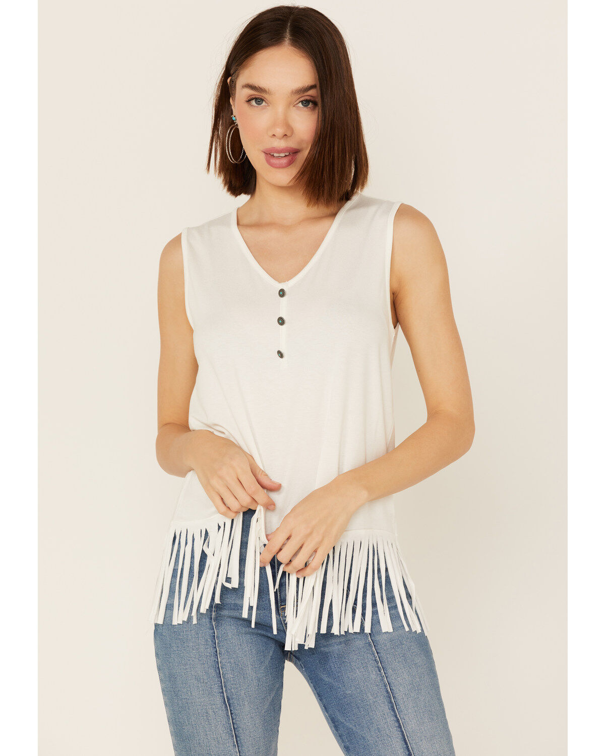 Tasha Polizzi Women's Abby Fringe Tank Top