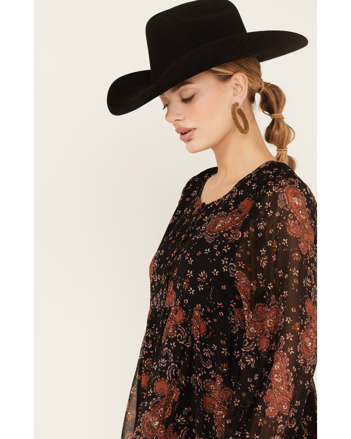 Bila77 Women's Printed Centinela Long Sleeve Mini Dress