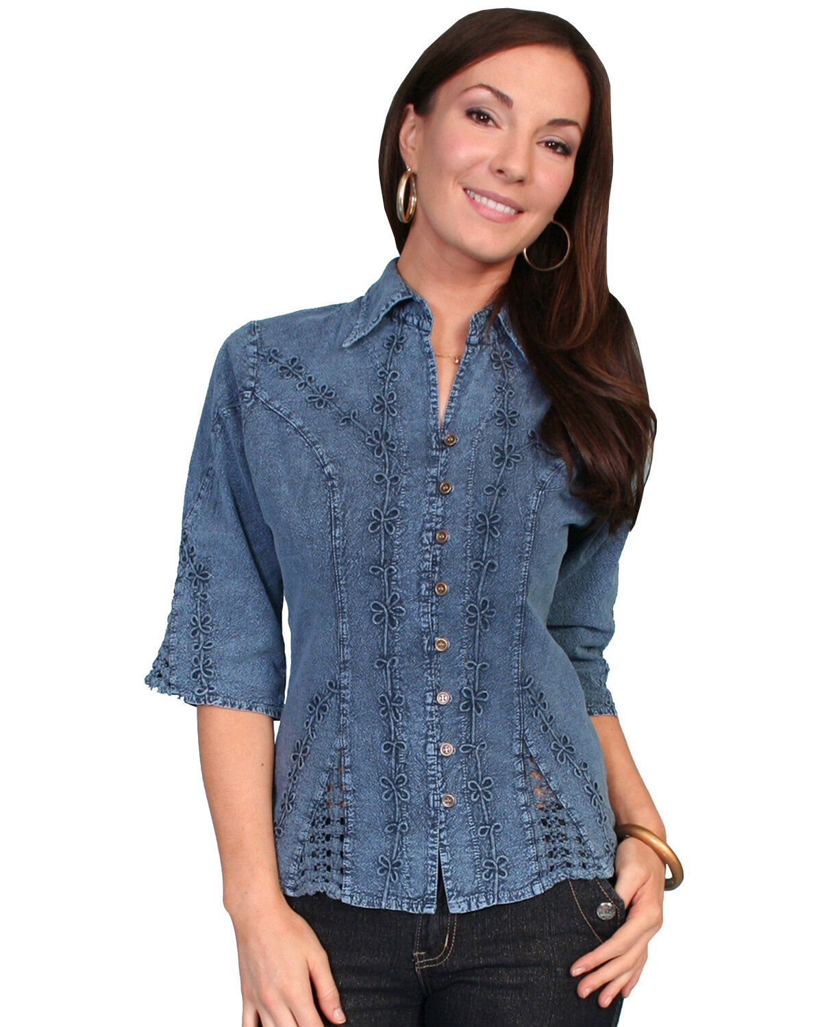 Scully Women's 3/4 Sleeve Blouse