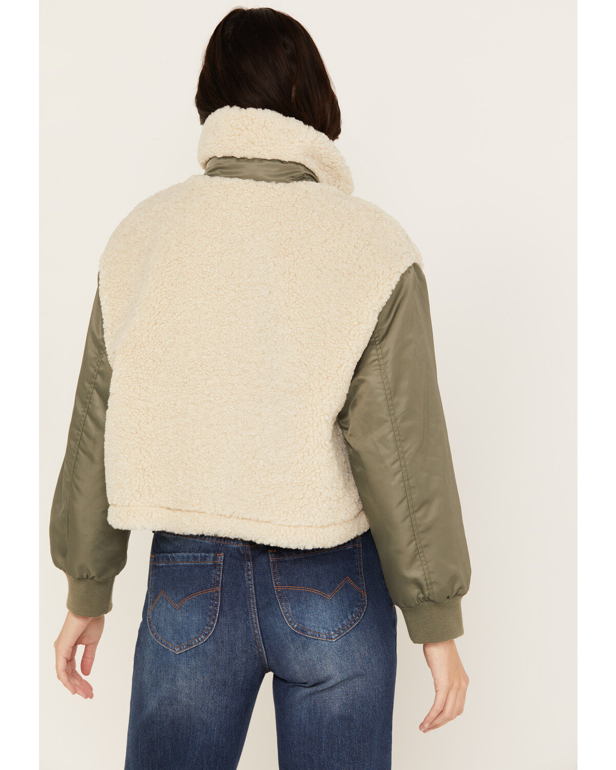 Cleo + Wolf Women's Zip-Up Cropped Jacket