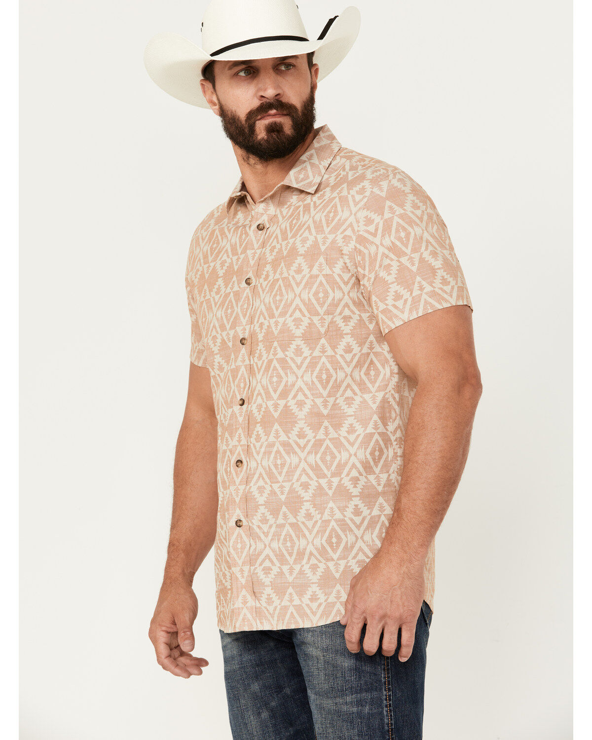 Pendleton Men's Deacon Print Short Sleeve Button-Down Western Shirt