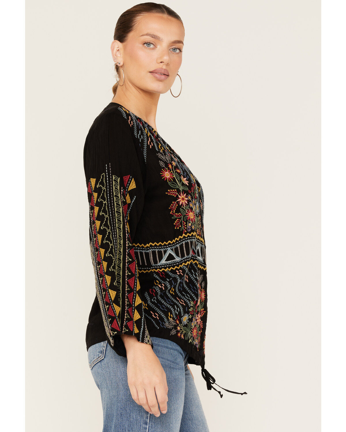 Johnny Was Women's Ezra Embroidered Blouse