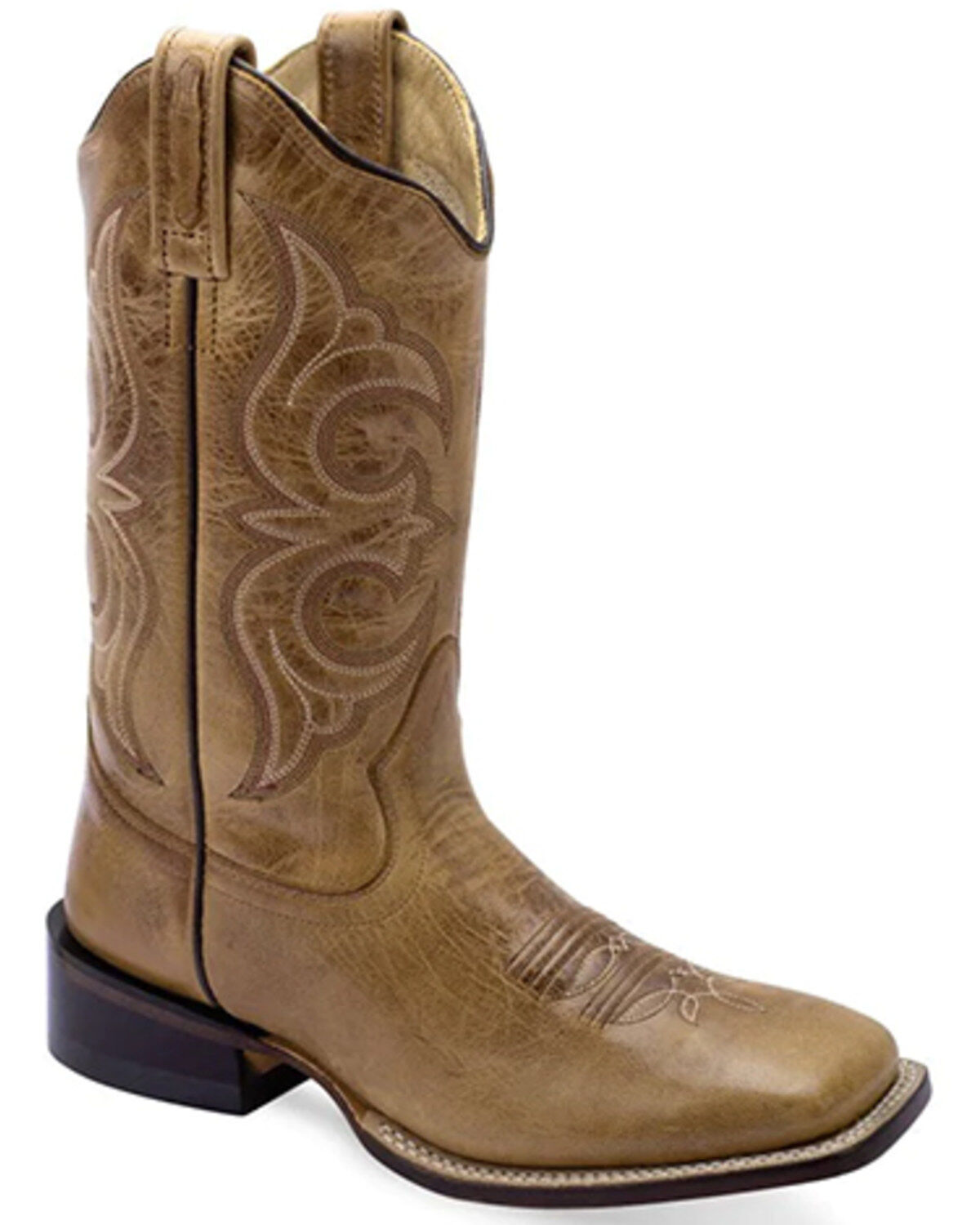 Old West Women's Cactus Western Boots - Broad Square Toe
