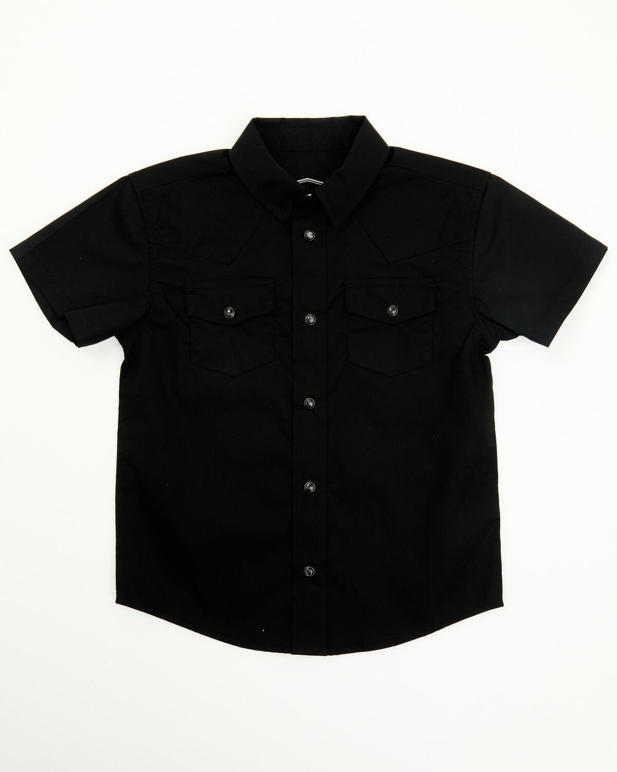 Gibson Trading Co Toddler Boys' Solid Short Sleeve Snap Stretch Western Shirt