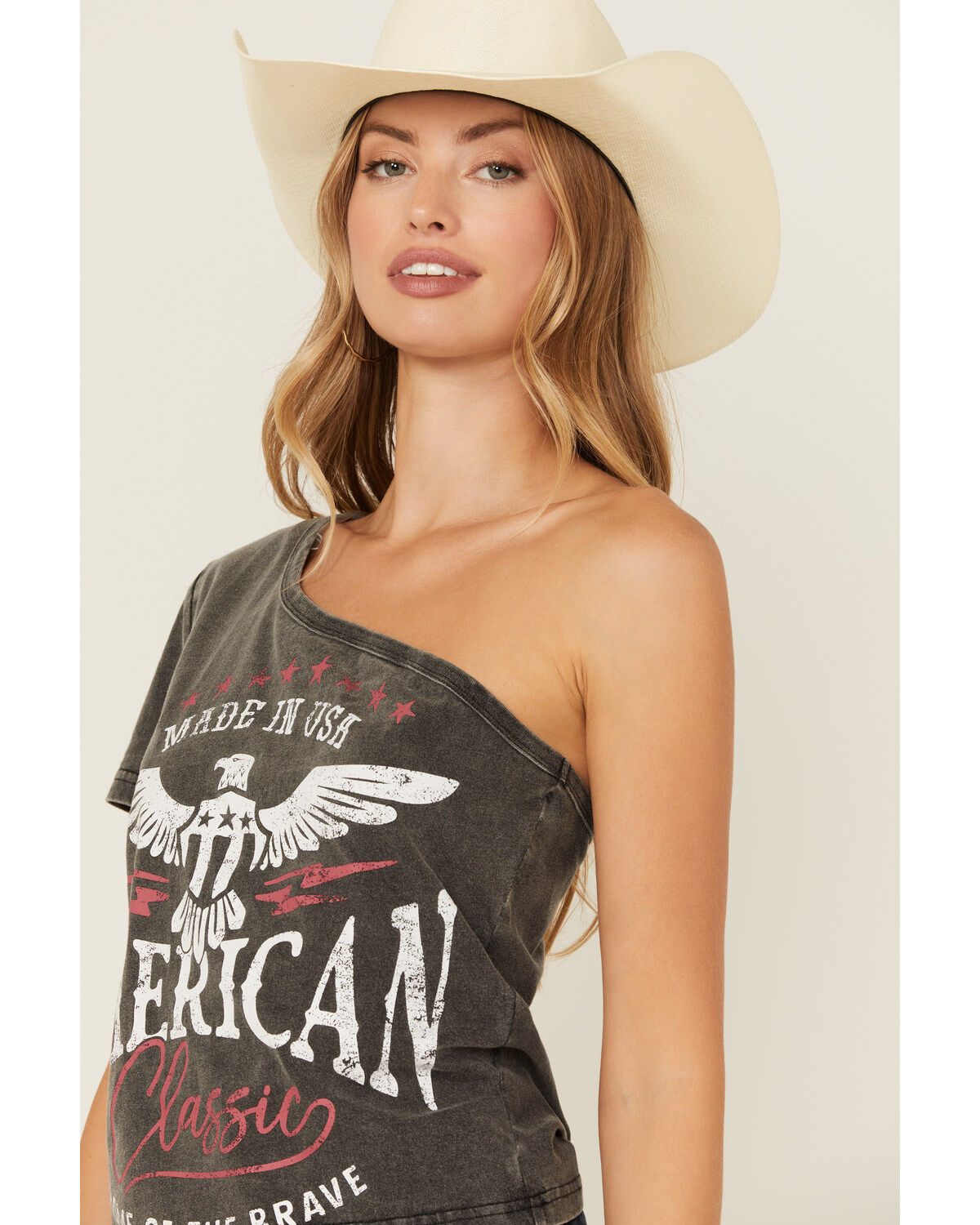 Youth in Revolt Women's Americana One Shoulder Tee