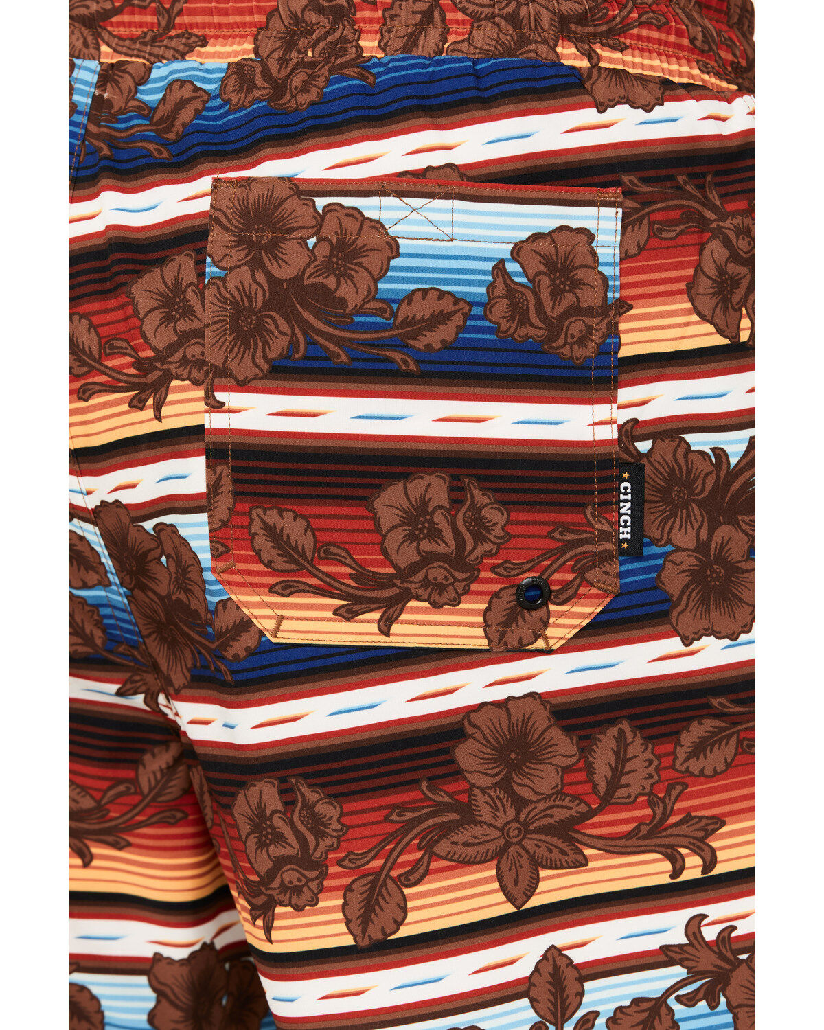 CINCH MEN'S MULTI-COLORED FLORAL DRAWCORD BOARD SHORTS
