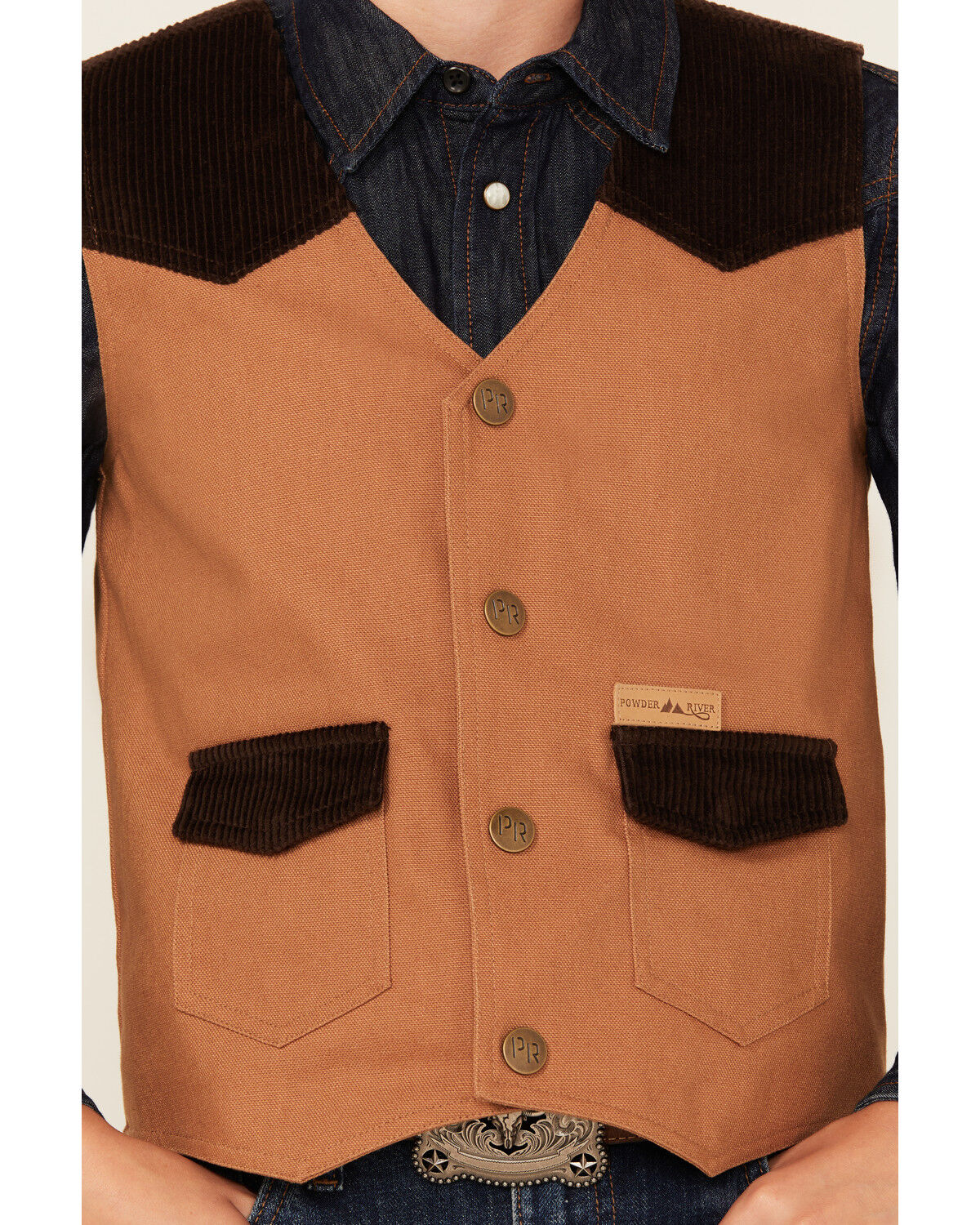 Powder River Outfitters Boys' Corduroy Vest