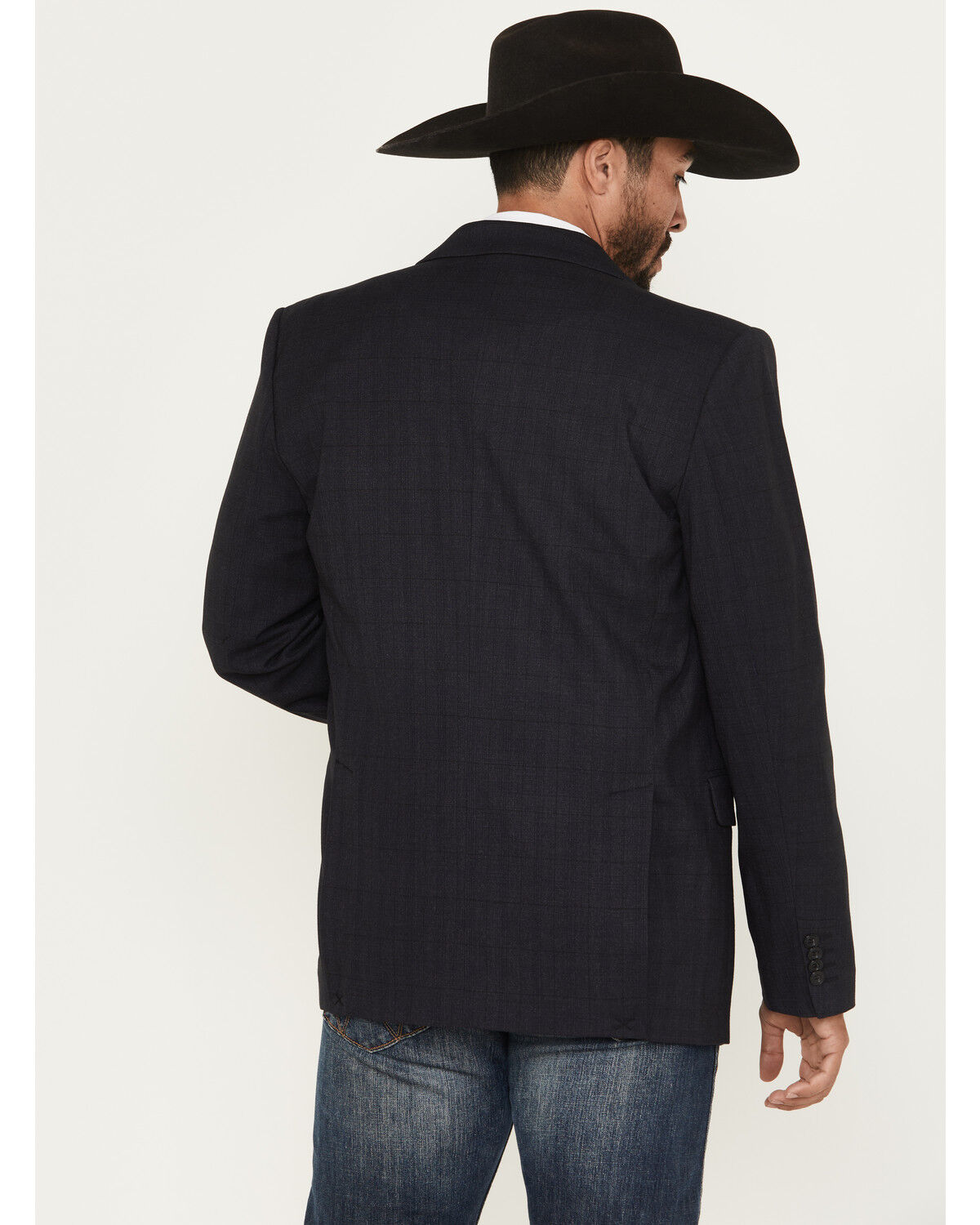 Panhandle Men's Tonal Plaid Print Slim Sportcoat