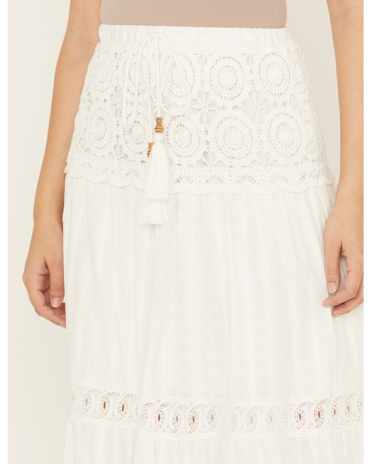 Miss Me Women's Crochet Lace Yoke Skirt