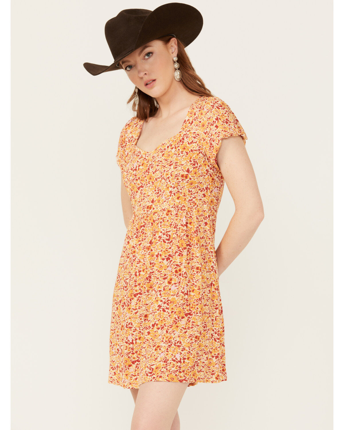 Wild Moss Women's Floral Print Mini Dress