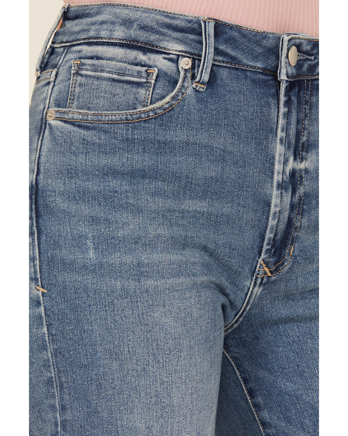 Dear John Women's Fiona Medium Wash Wide Leg Stretch Denim Jeans