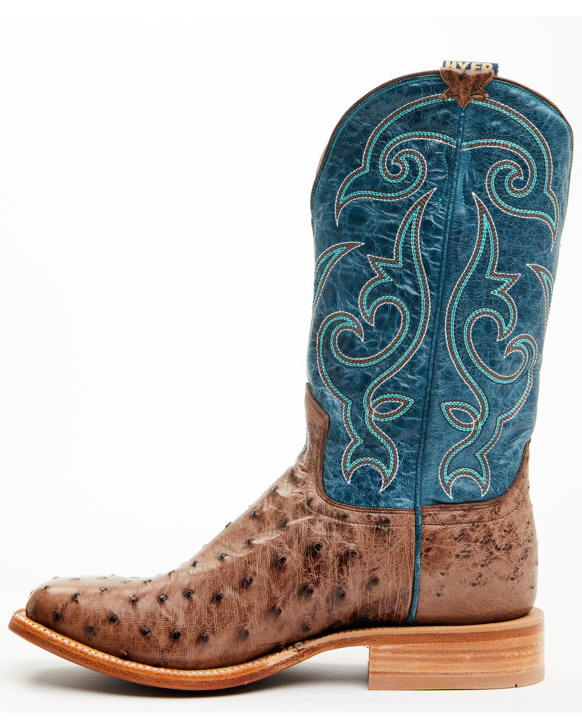 Hyer Men's Jetmore Exotic Ostrich Western Boots - Broad Square Toe
