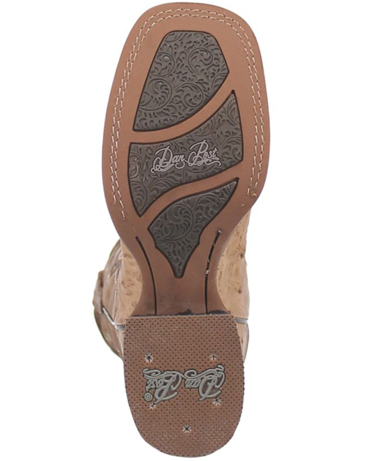Dan Post Women's Exotic Full Quill Ostrich Western Boots - Broad Square Toe
