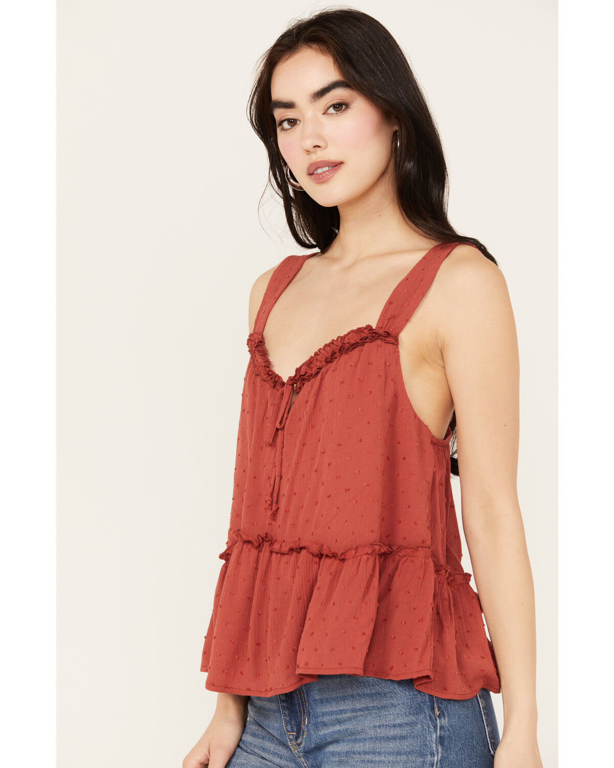 Trixxi Women's Swiss Dot Tank