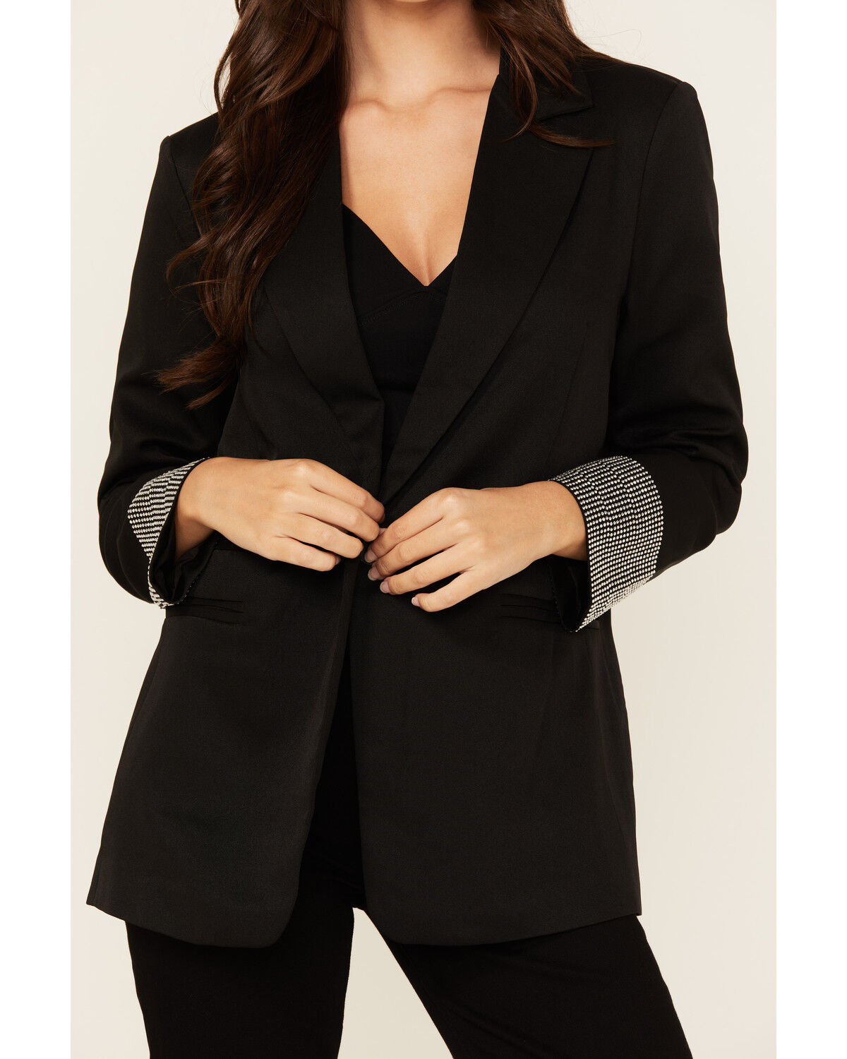 Revel Women's Rhinestone Cuff Blazer