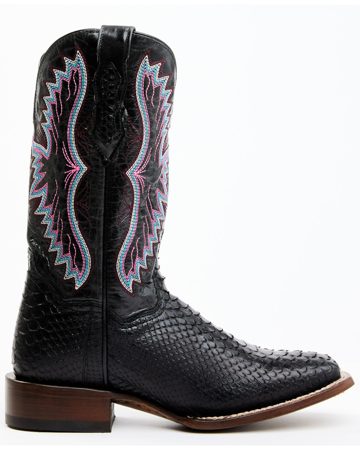 Dan Post Women's Back Cut Python Exotic Western Boot - Broad Square Toe