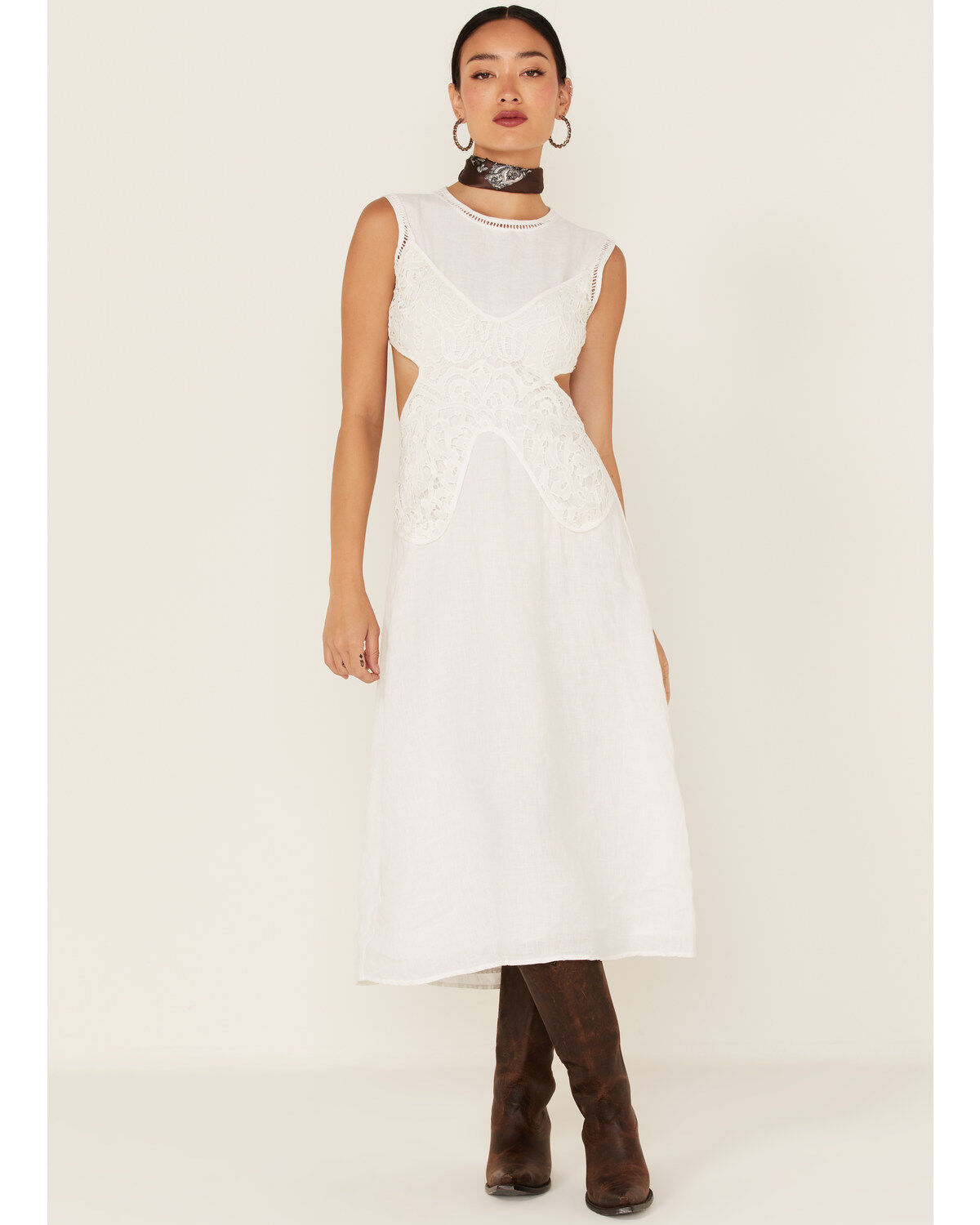 Maia Bergman Women's Kali Butterfly Lace Midi Dress