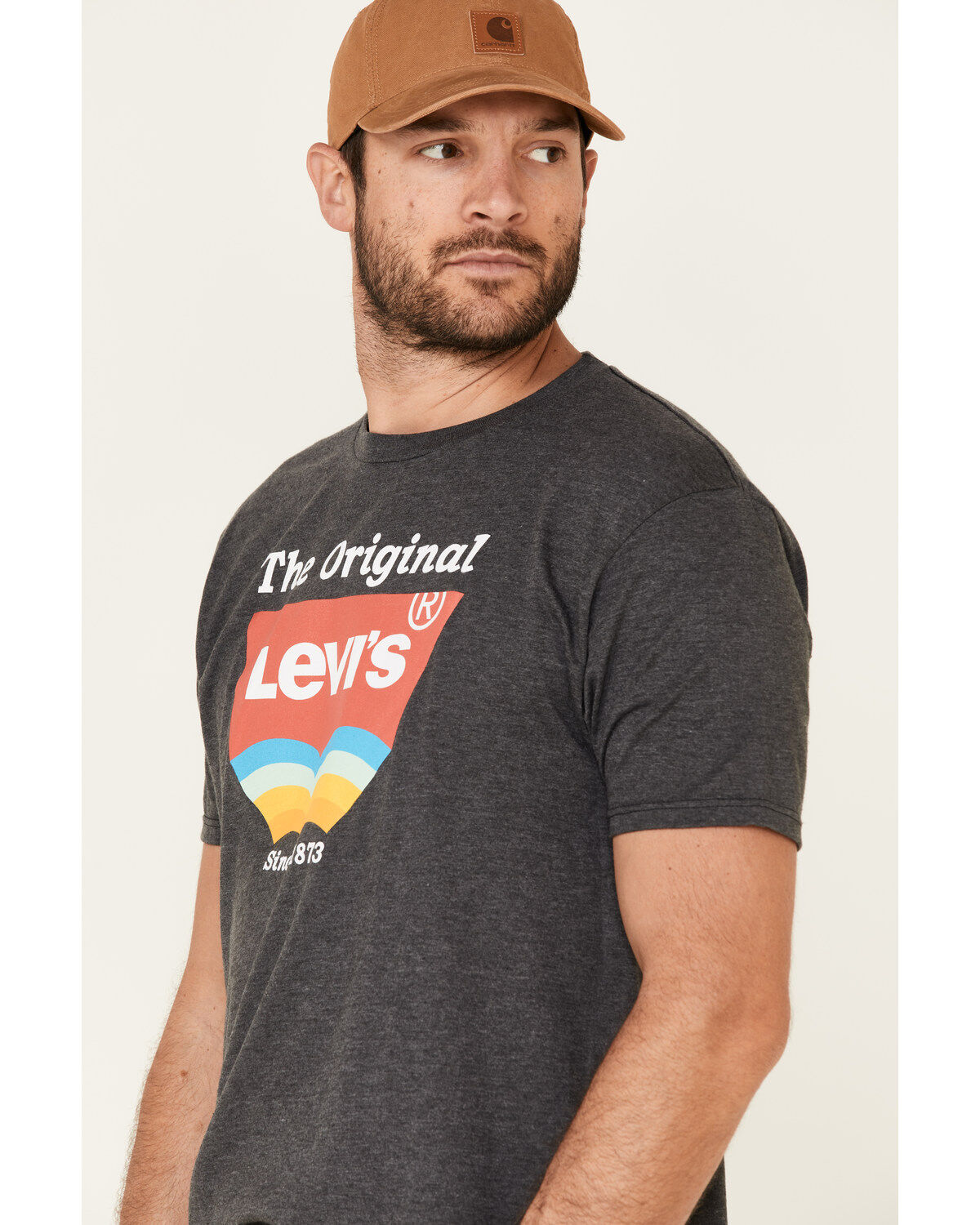 Levi's Men's Charcoal Heather Original Logo Graphic T-Shirt