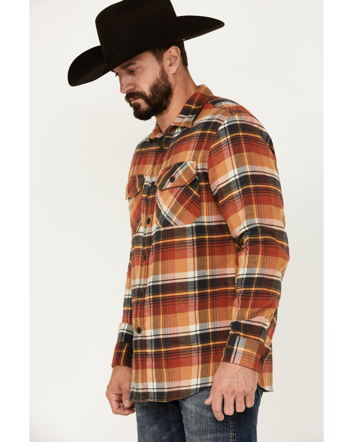 Pendleton Men's Burnside Plaid Print Long Sleeve Button-Down Flannel Shirt