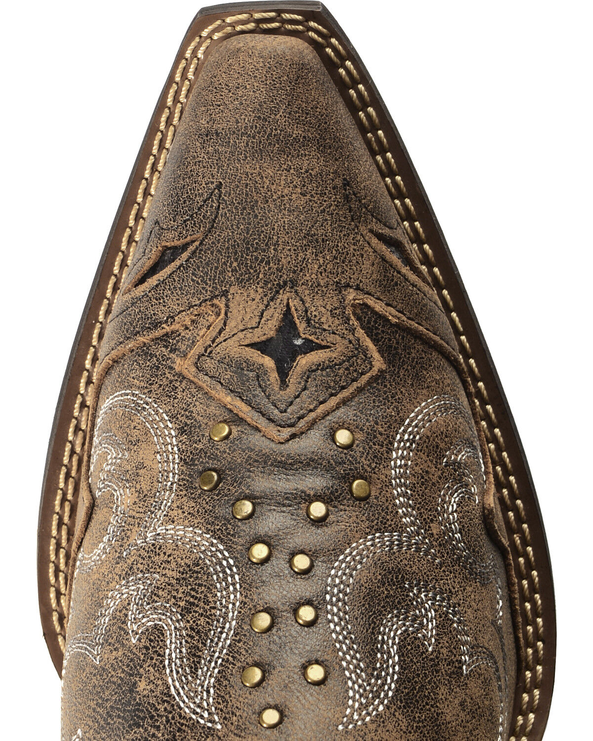 Laredo Women's Lucretia Studded Snake Inlay Western Boots - Snip Toe