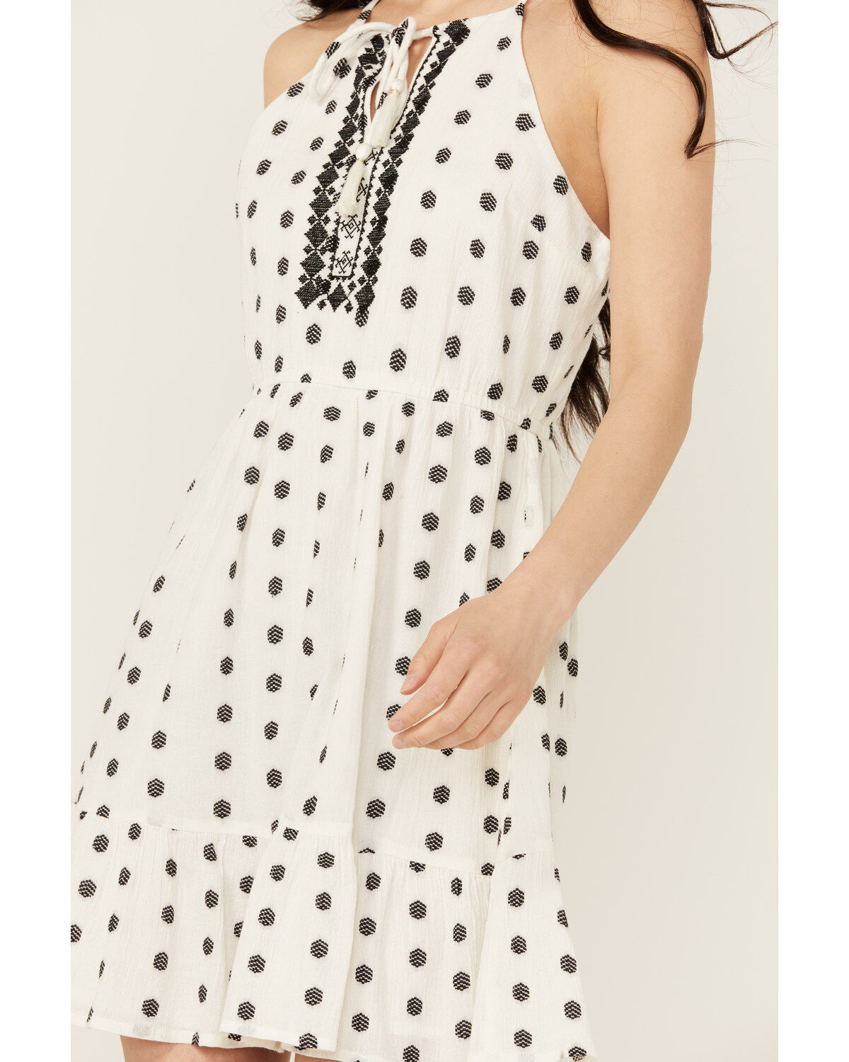 Idyllwind Women's Zelida Embroidered Halter Neck Mini Dress