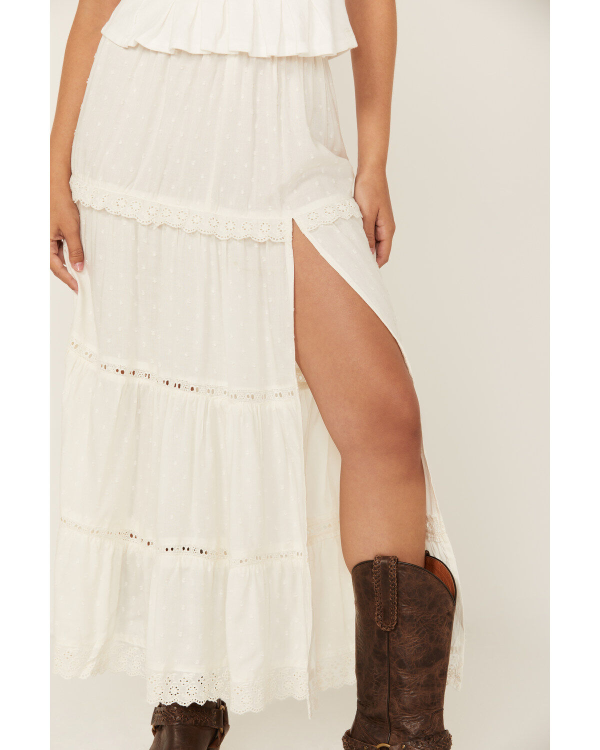 Angie Women's Tiered Midi Skirt