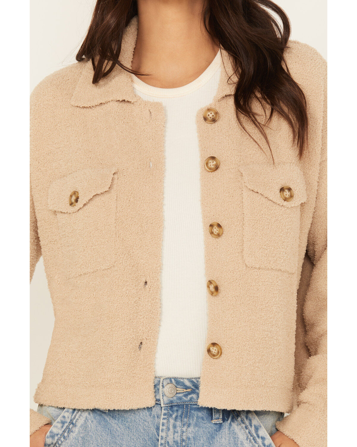 Cleo + Wolf Women's Cropped Boucle Cardigan