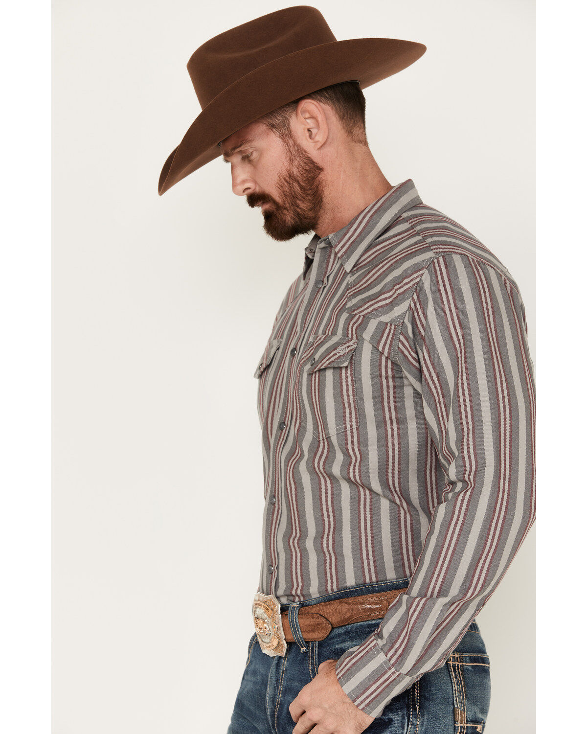 Blue Ranchwear Men's Twill Long Sleeve Snap Shirt