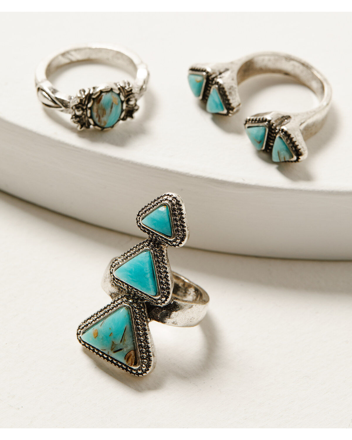 Idyllwind Women's Clarion Antique Silver Ring Set - 5 Piece