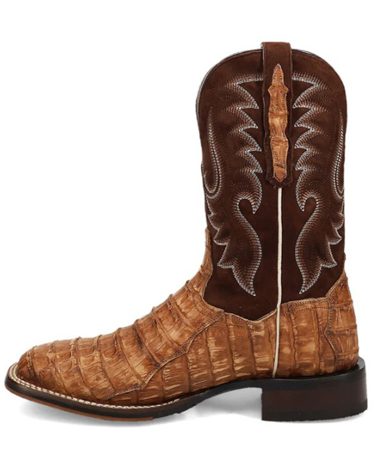 Dan Post Leon Exotic Caiman Western Boots - Broad Square Toe