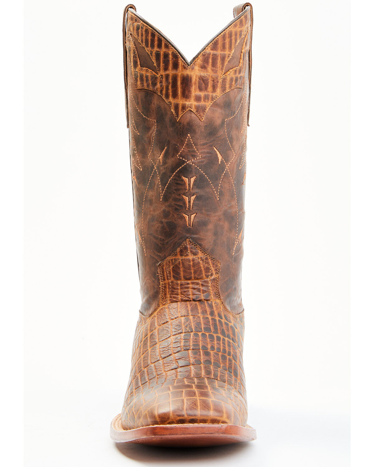 Moonshine Spirit Men's Tully Croc Print Western Boots - Broad Square Toe