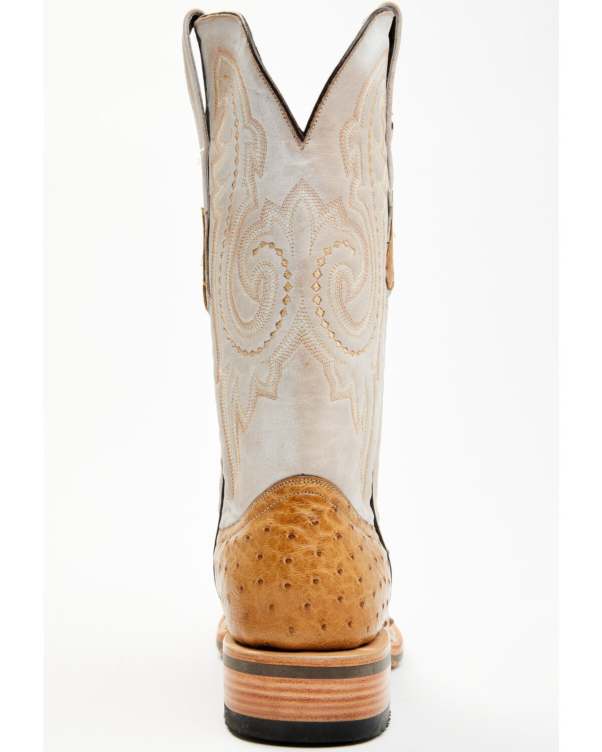 Tanner Mark Men's Exotic Ostrich Western Boots - Broad Square Toe