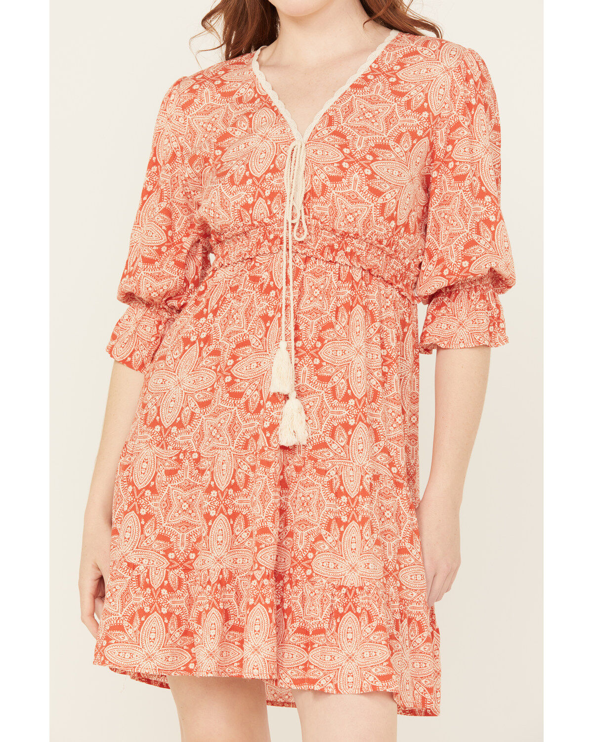 Wild Moss Women's Medallion Print Mini Dress